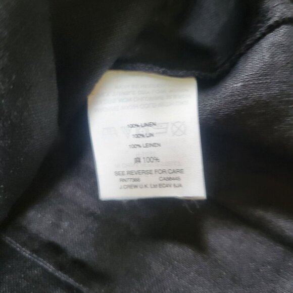 J.Crew Baird McNutt Petite Black Irish Linen Long-Sleeve Button-Down Shirt Sz S - Picture 3 of 8